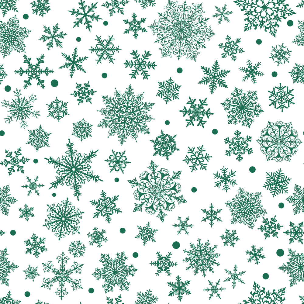 Complex Snowflakes Fabric - Hunter Green