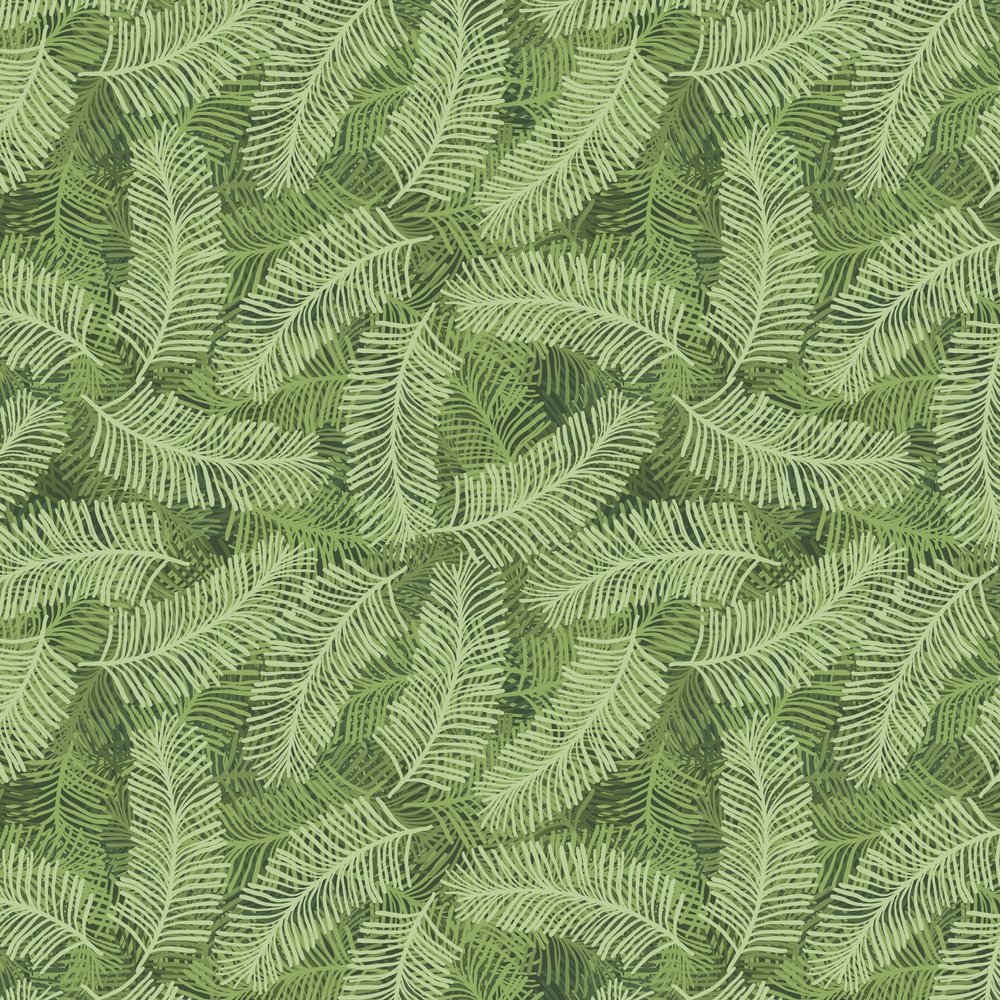 Coniferous Branch Fabric - Green