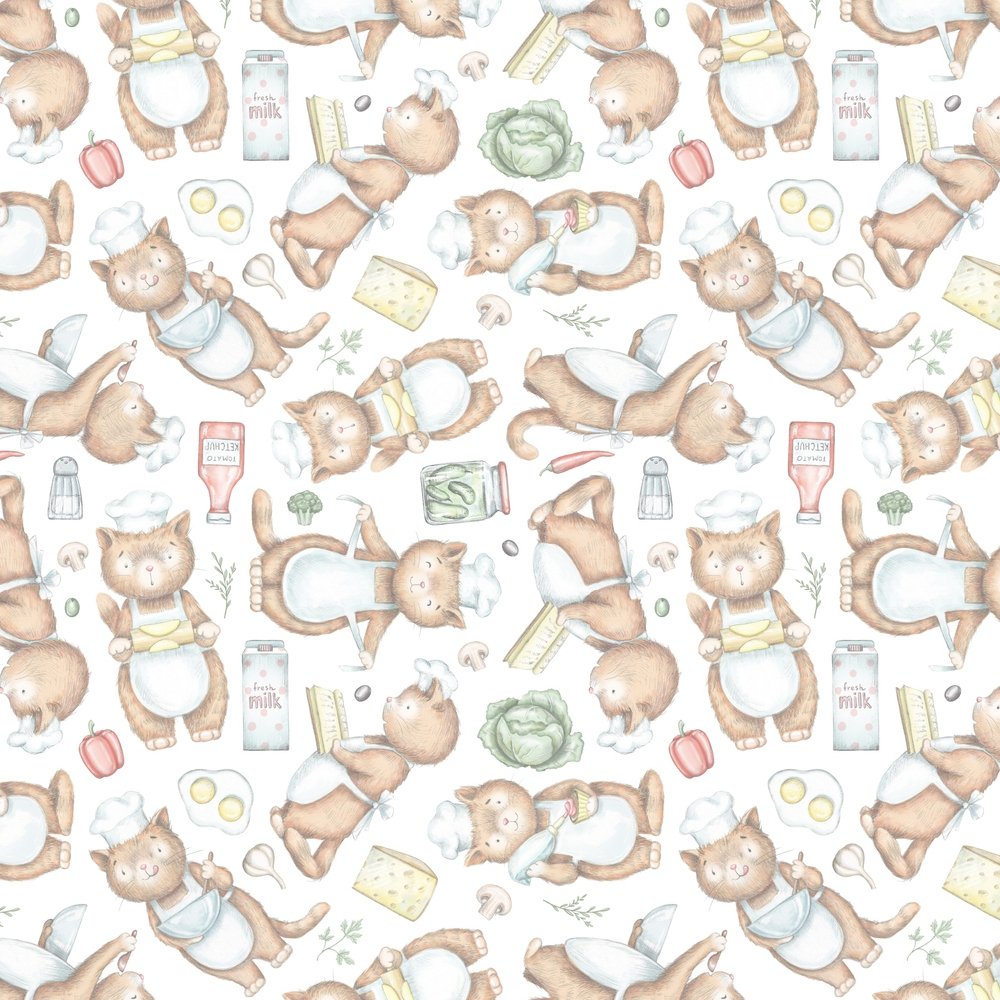 Cooking Vegetables In The Kitchen Fabric