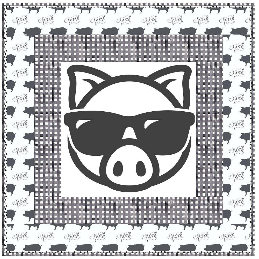 Cool Pig With Sunglasses Wall Hanging 42" x 42"