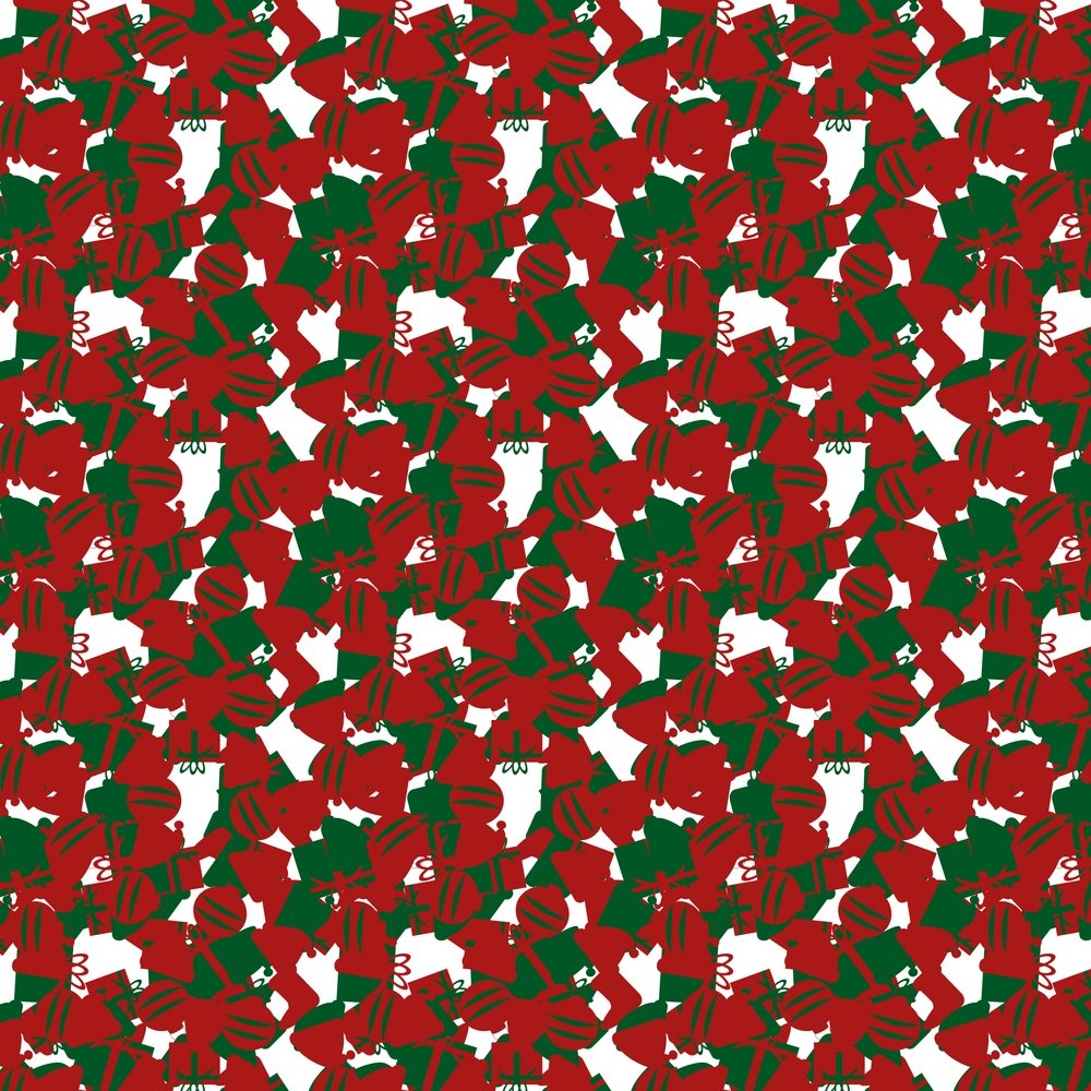 Christmas Camouflage Fabric - Red