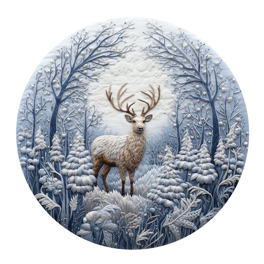 Christmas Ornaments Buck #4 Fabric Panel