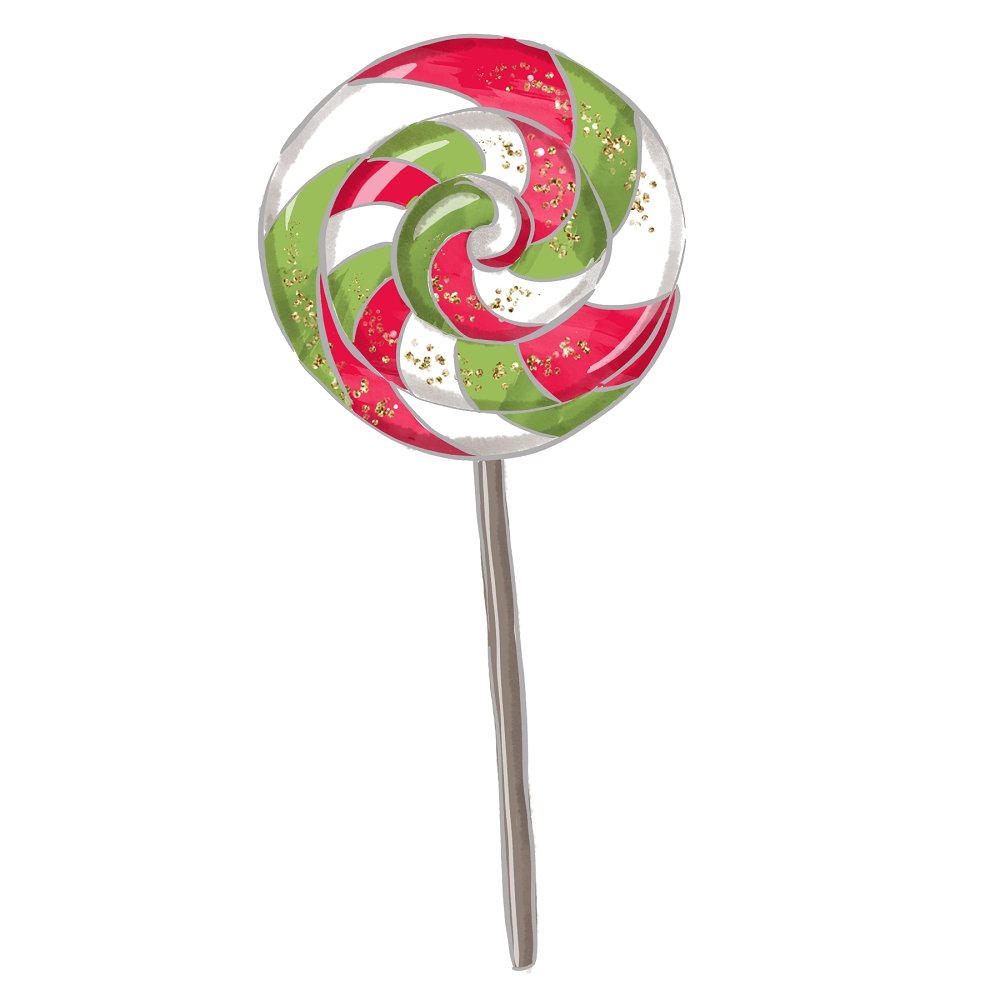 Christmas Trees Lollipop Fabric Panel