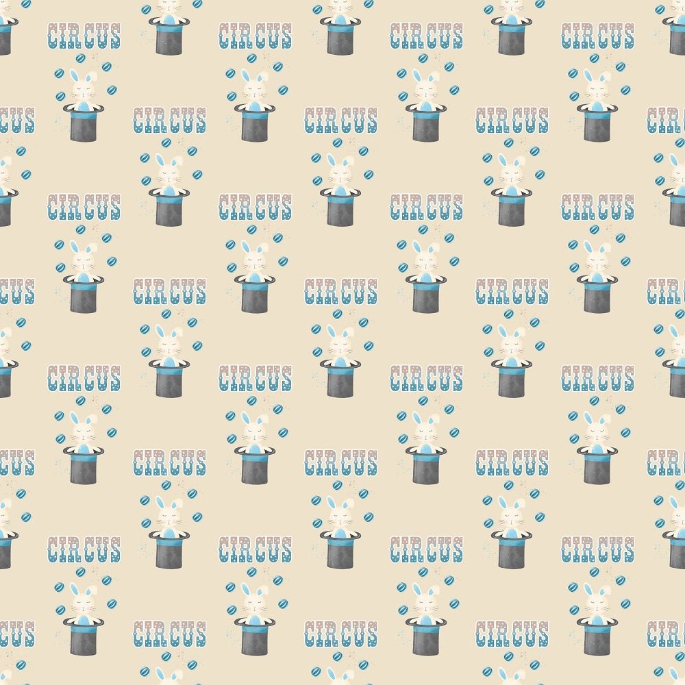 Watercolor Circus Font Fabric - Tan