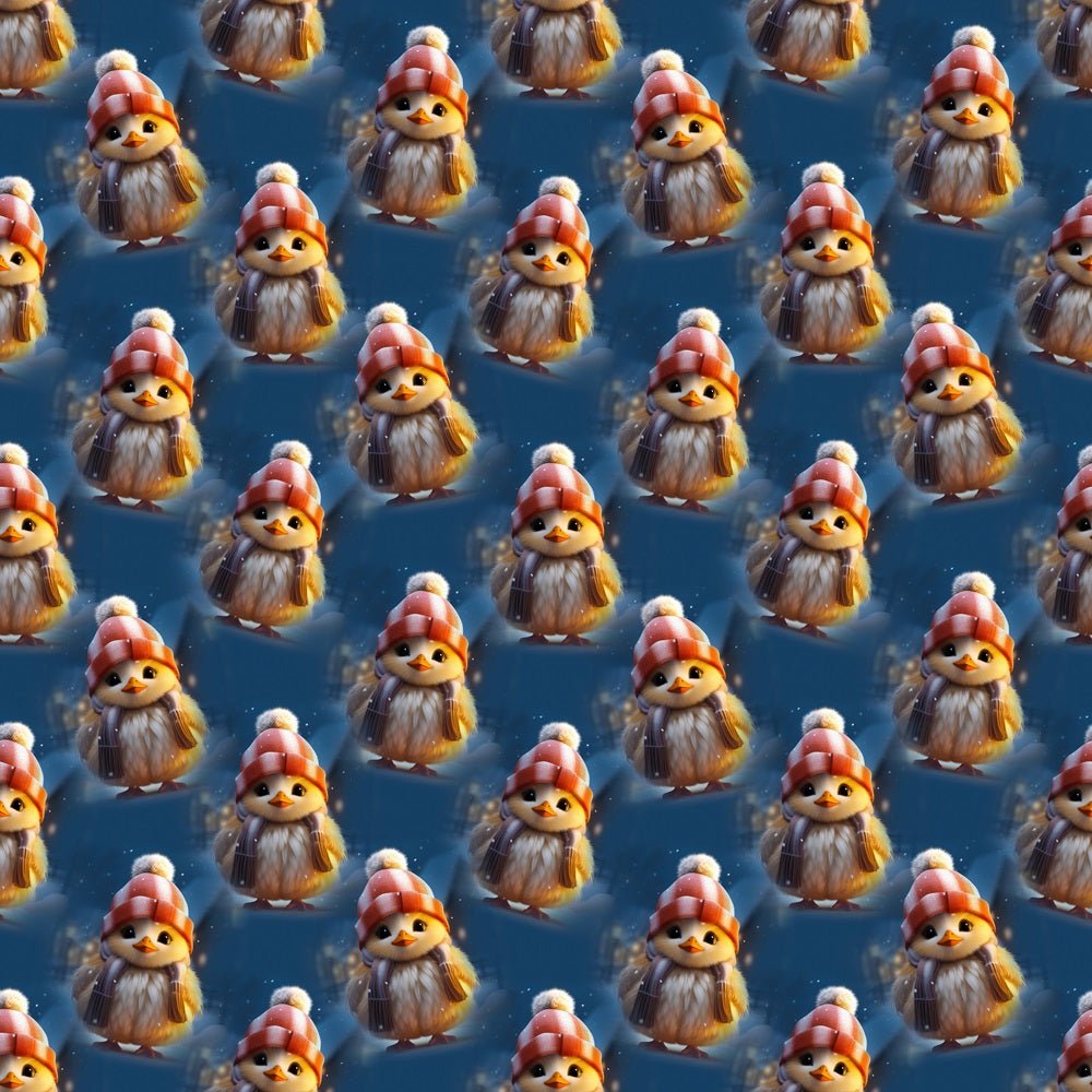 Chicks In Winter Fabric