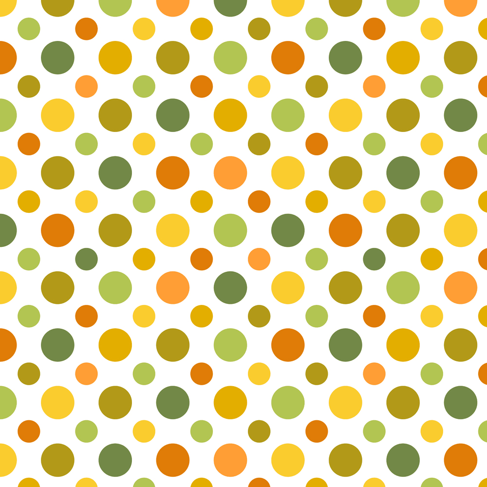 Citrus Colored Polka Dot Fabric - Multi