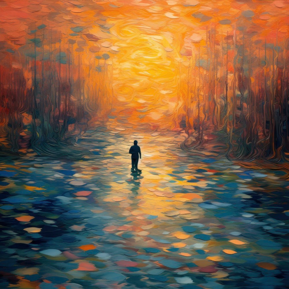 Claude Monet River Walk Fabric Panel