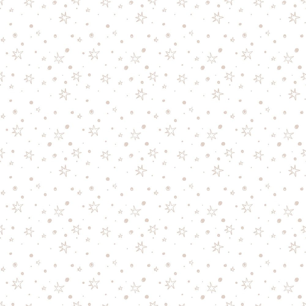 Watercolor Circus Elements Fabric - Tan