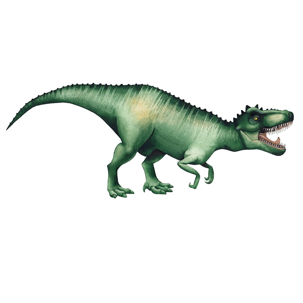 Watercolor Dinosaur T-Rex Side Fabric Panel