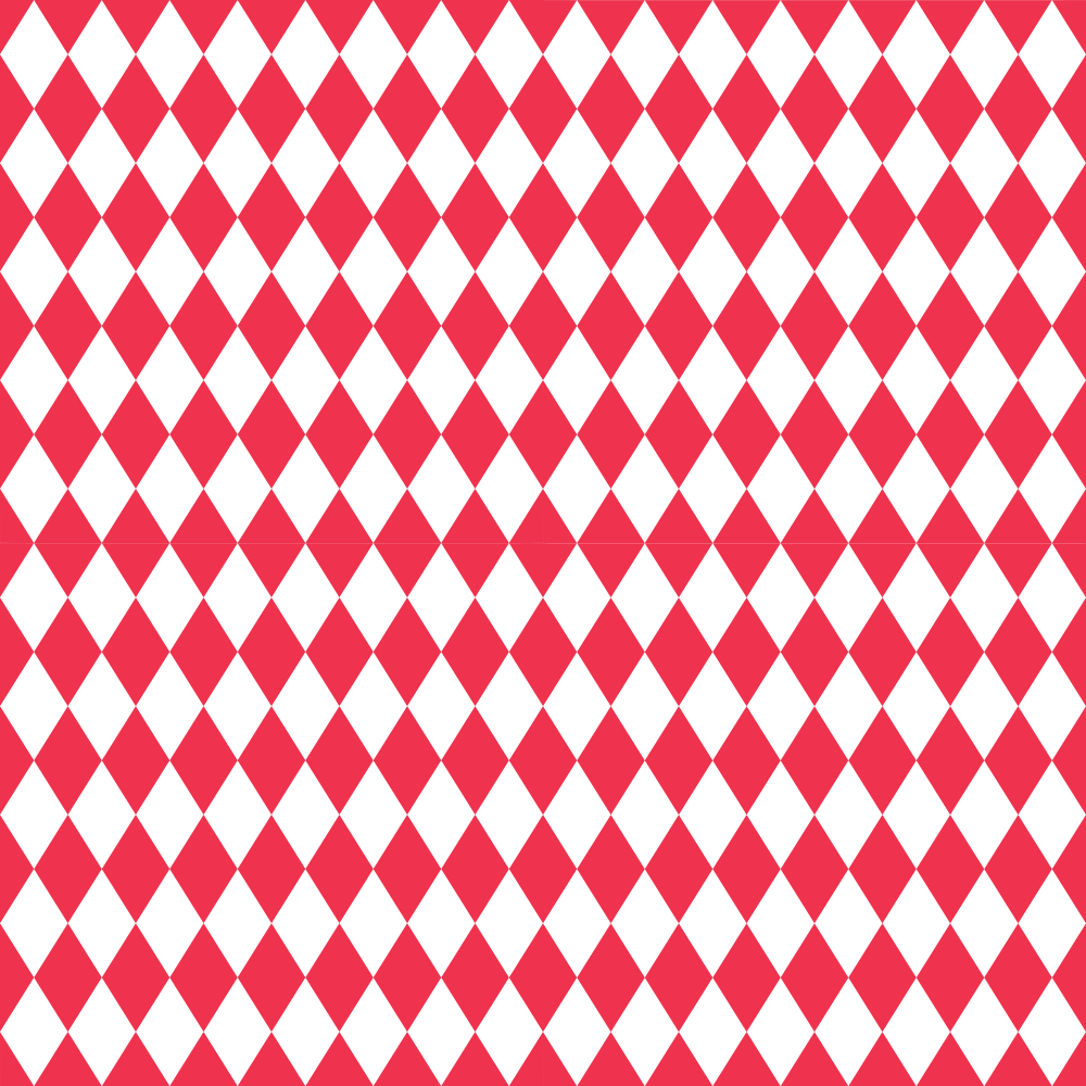Checkered Diamond Pattern Basics Fabric - Red