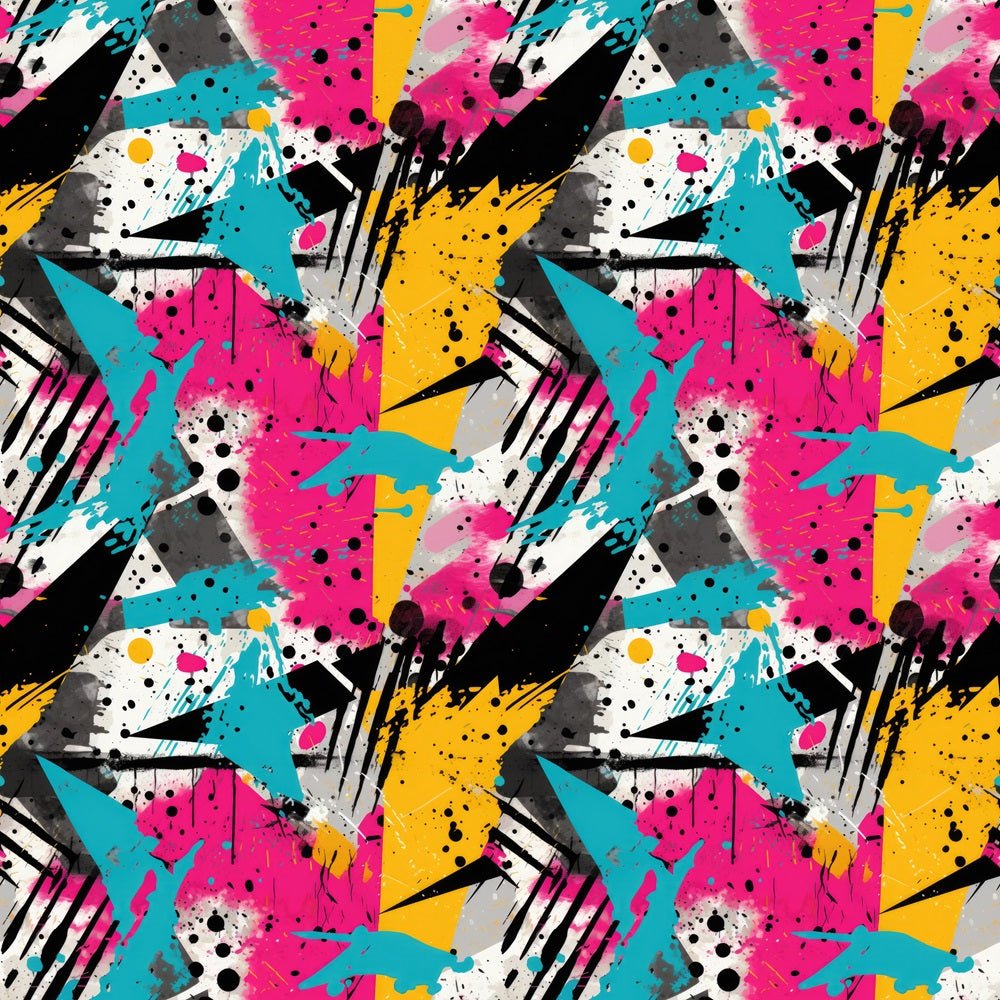 Colorful Abstract Graffiti Fabric