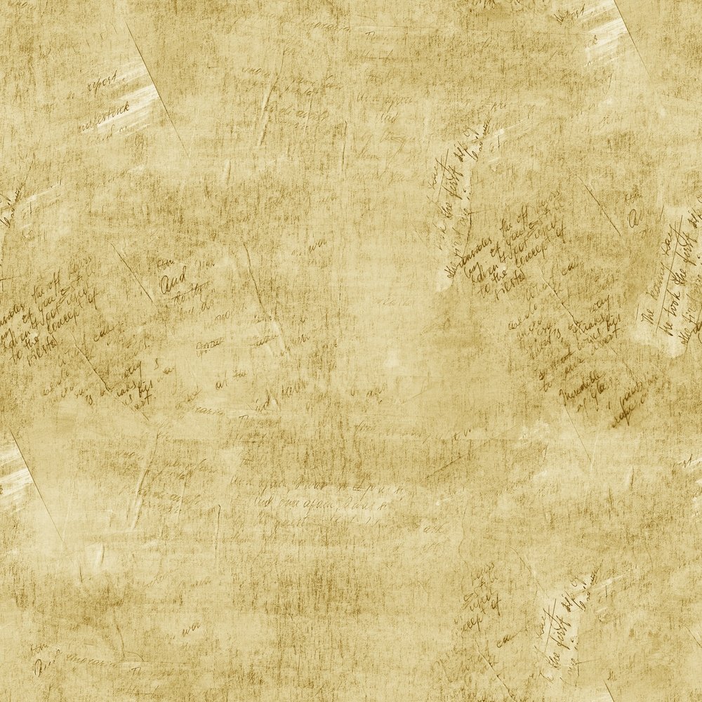 Vintage Script Fabric - Lascaux Yellow