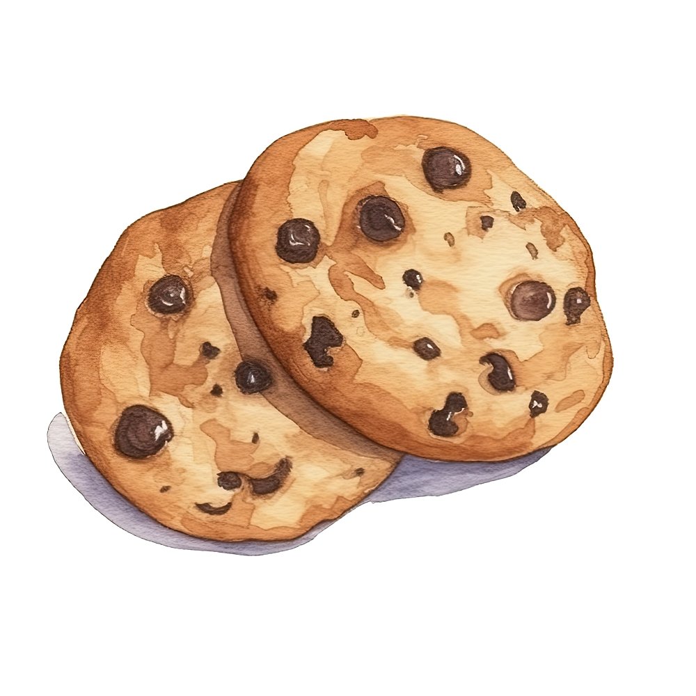 Watercolor Baked Goods Cookies #1 Fabric Panel