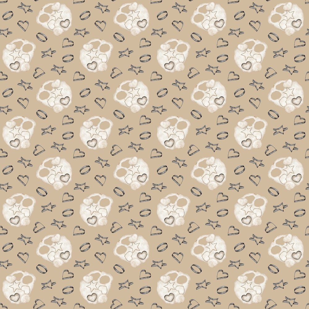 Watercolor Baking Pattern #2 Fabric