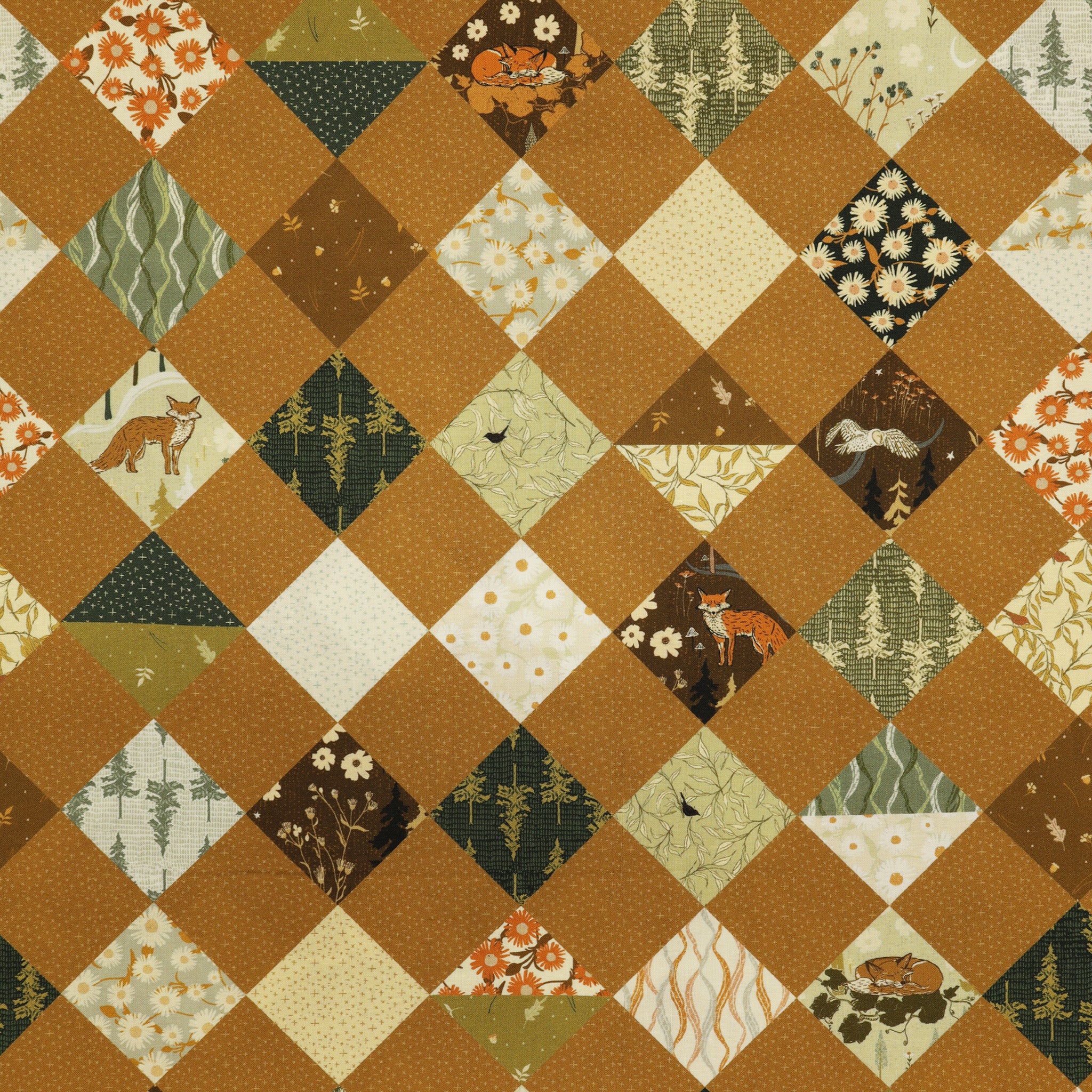 Willow Bend Fabric Collection - Wildlands Whole Cloth Cinnamon