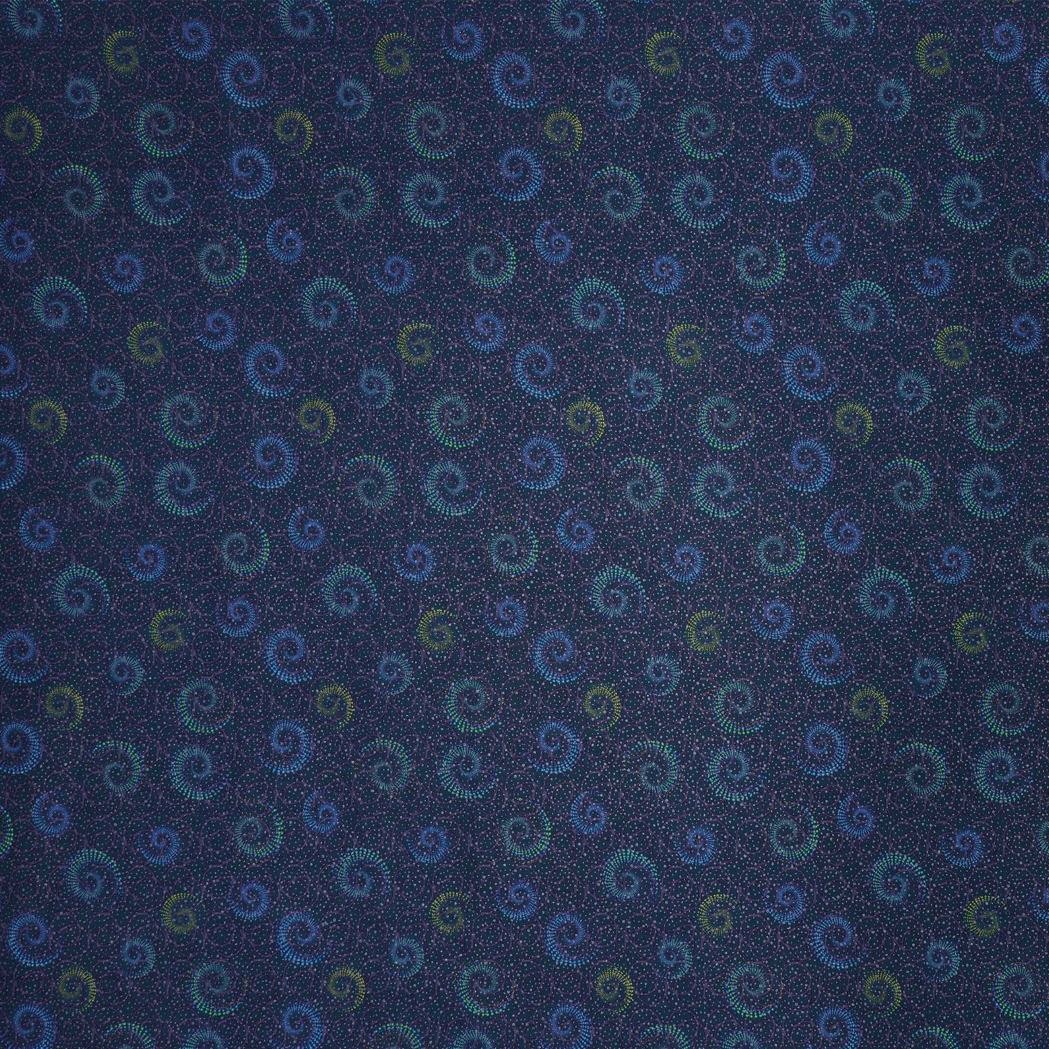 Celestial Skies Fabric Collection - Spiral Shower Twilight