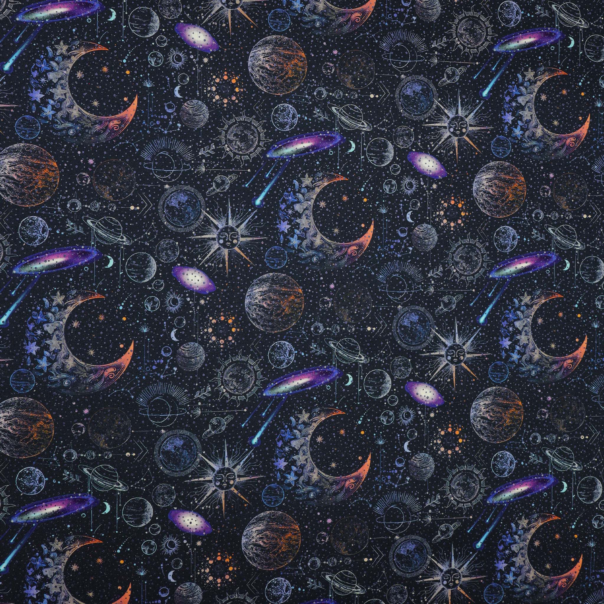 Celestial Skies Fabric Collection - Universe Twilight