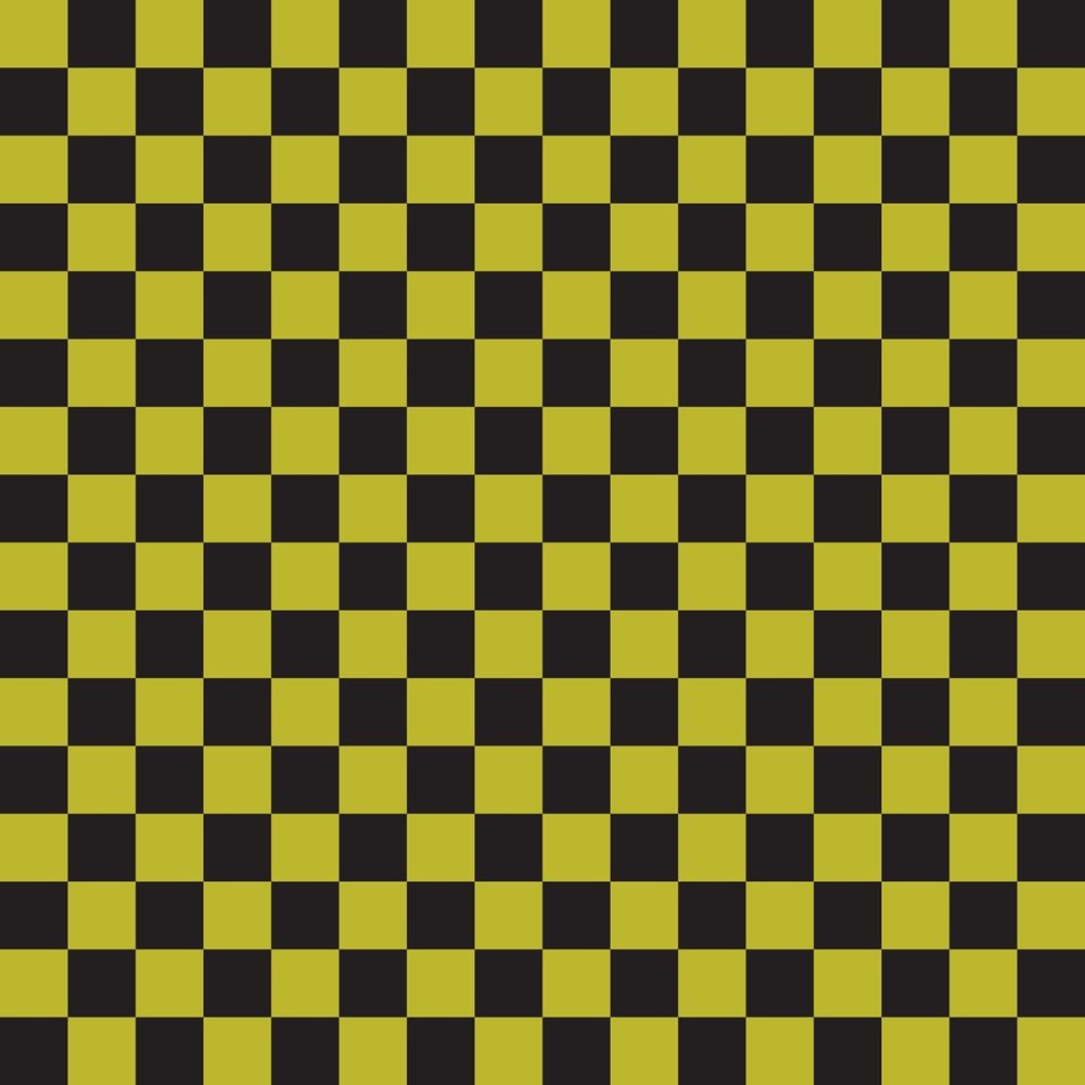 Checkered Basics Fabric - Gold on Black