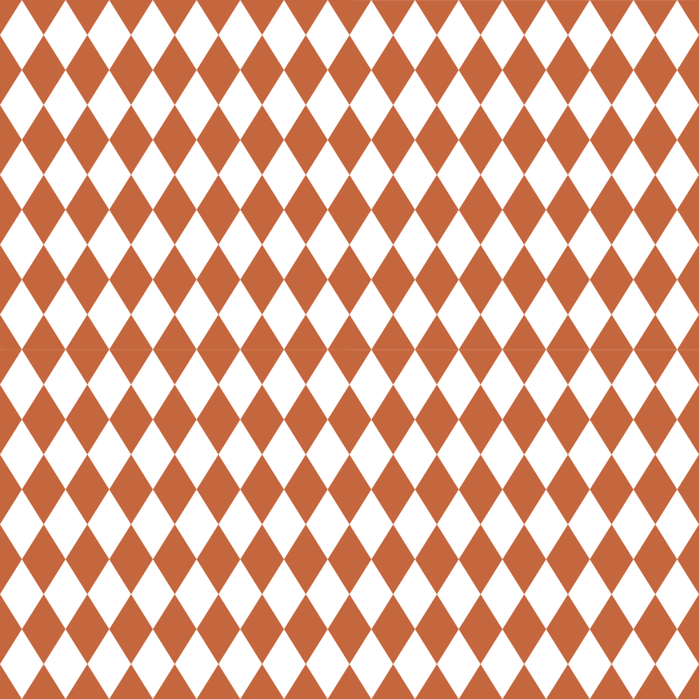 Checkered Diamond Pattern Basics Fabric - Sienna