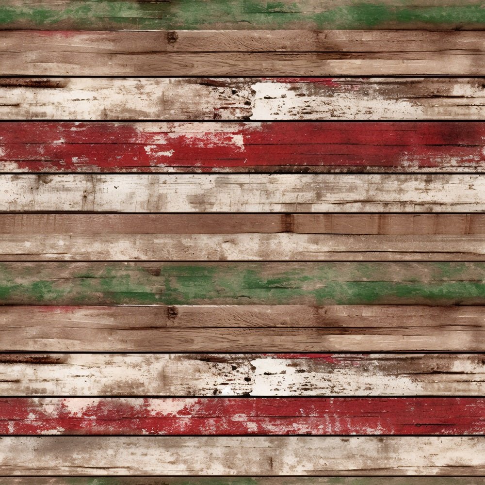 Christmas Barn Wood Pattern #4 Fabric