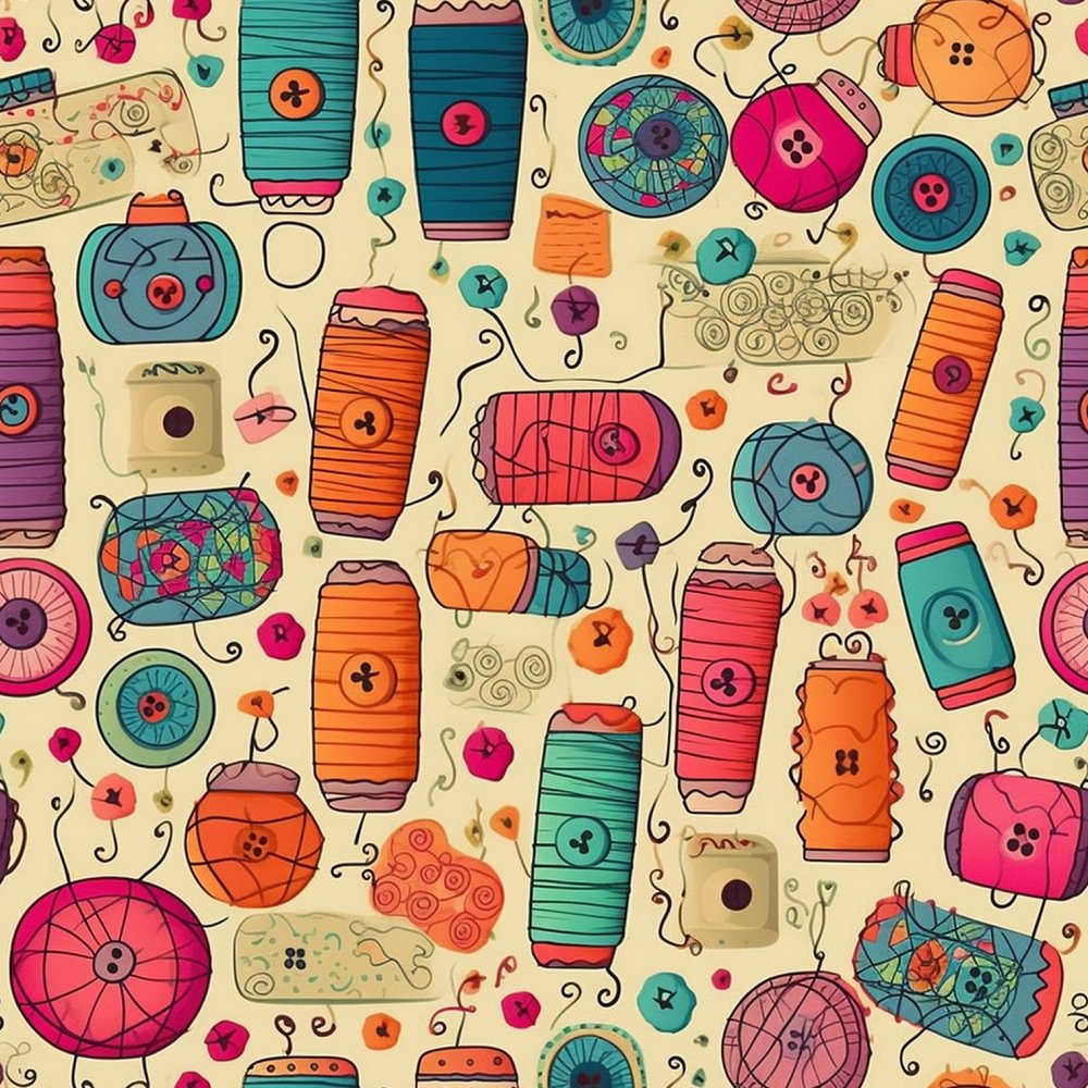 Vintage Sewing Party Supplies #1 Fabric