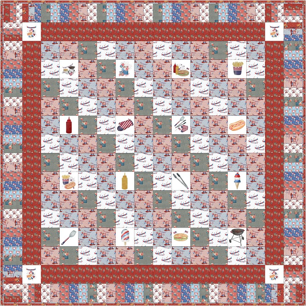 Celebrate Freedom Picnic Quilt Kit - 73 1/2" x 73 1/2"