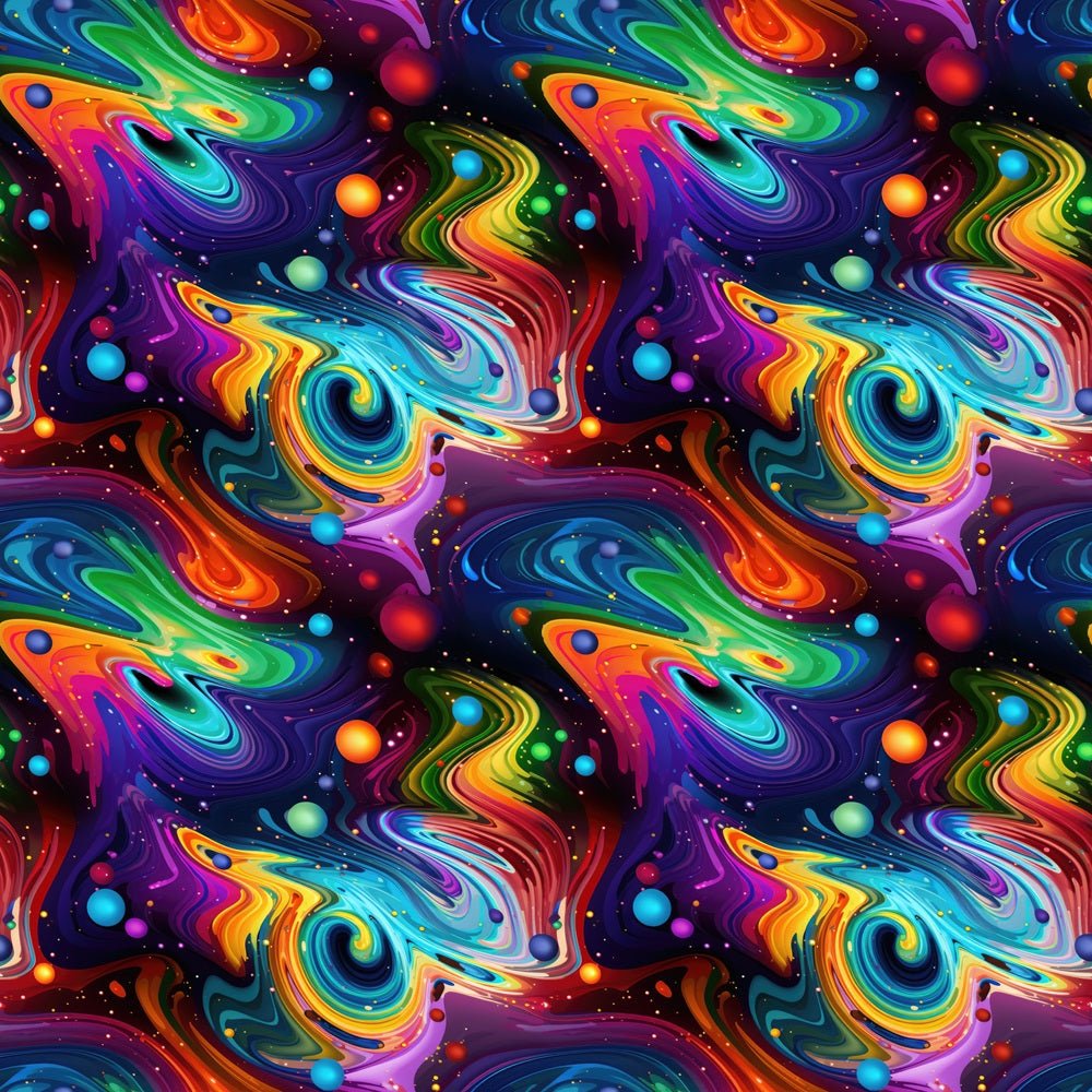 Colorful Abstract Galaxy Fabric