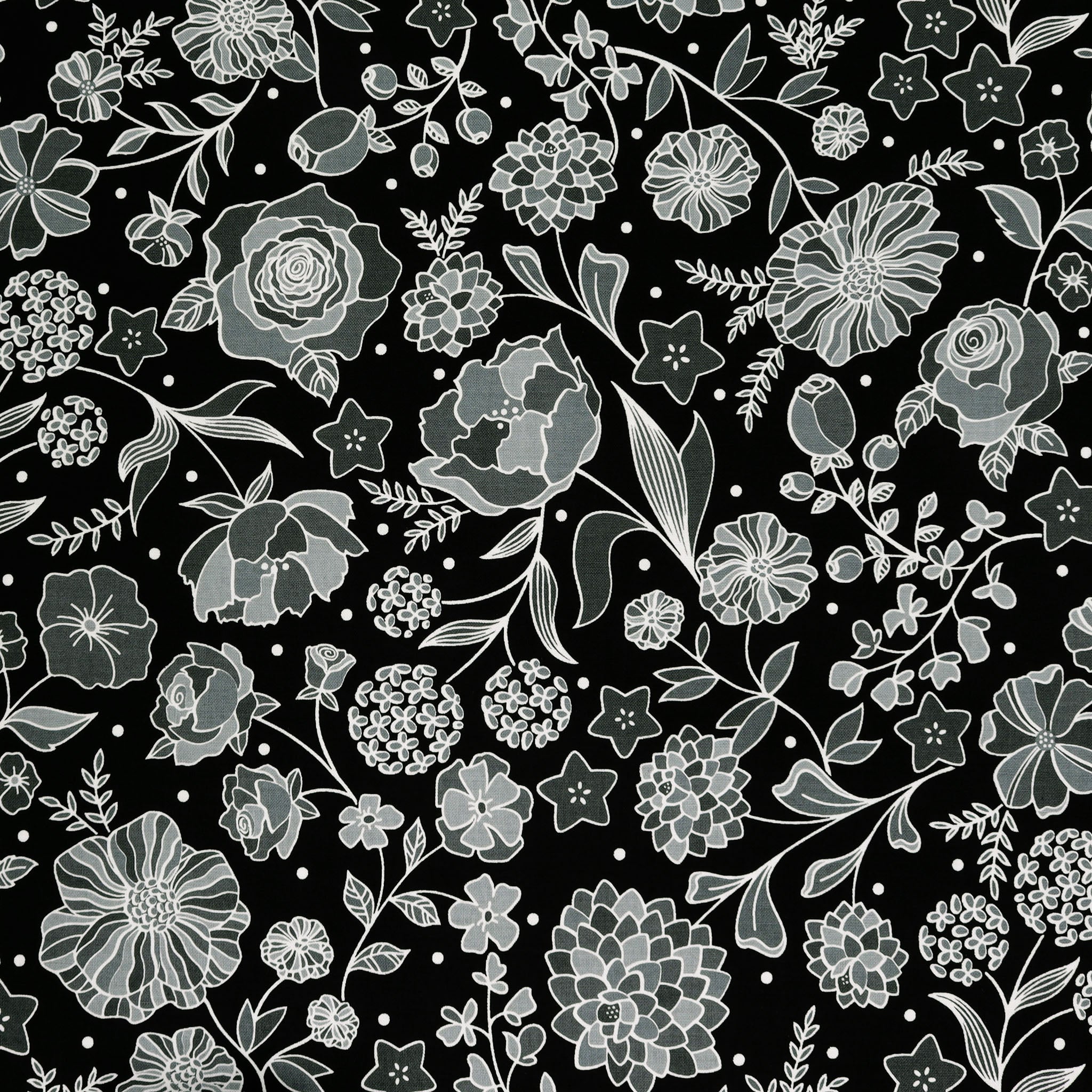 Botanica Fabric Collection - Feature Charcoal