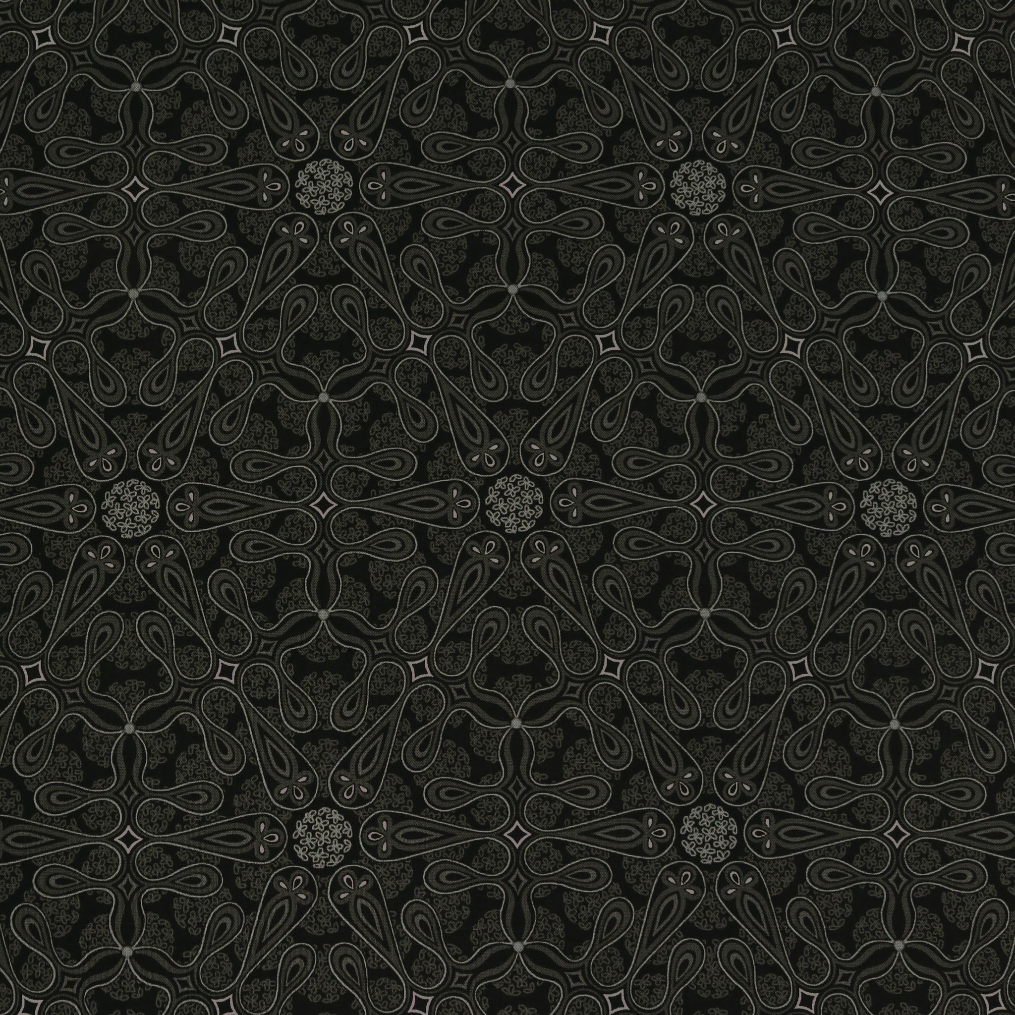 Botanica Fabric Collection - Medallion Charcoal