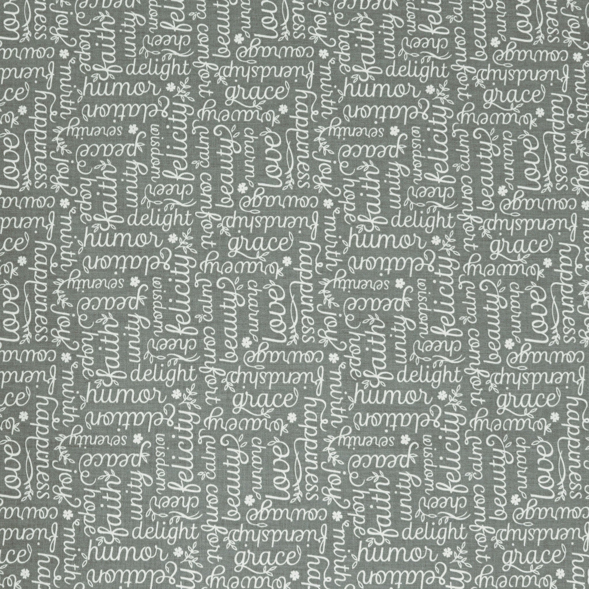 Botanica Fabric Collection - Script Gray