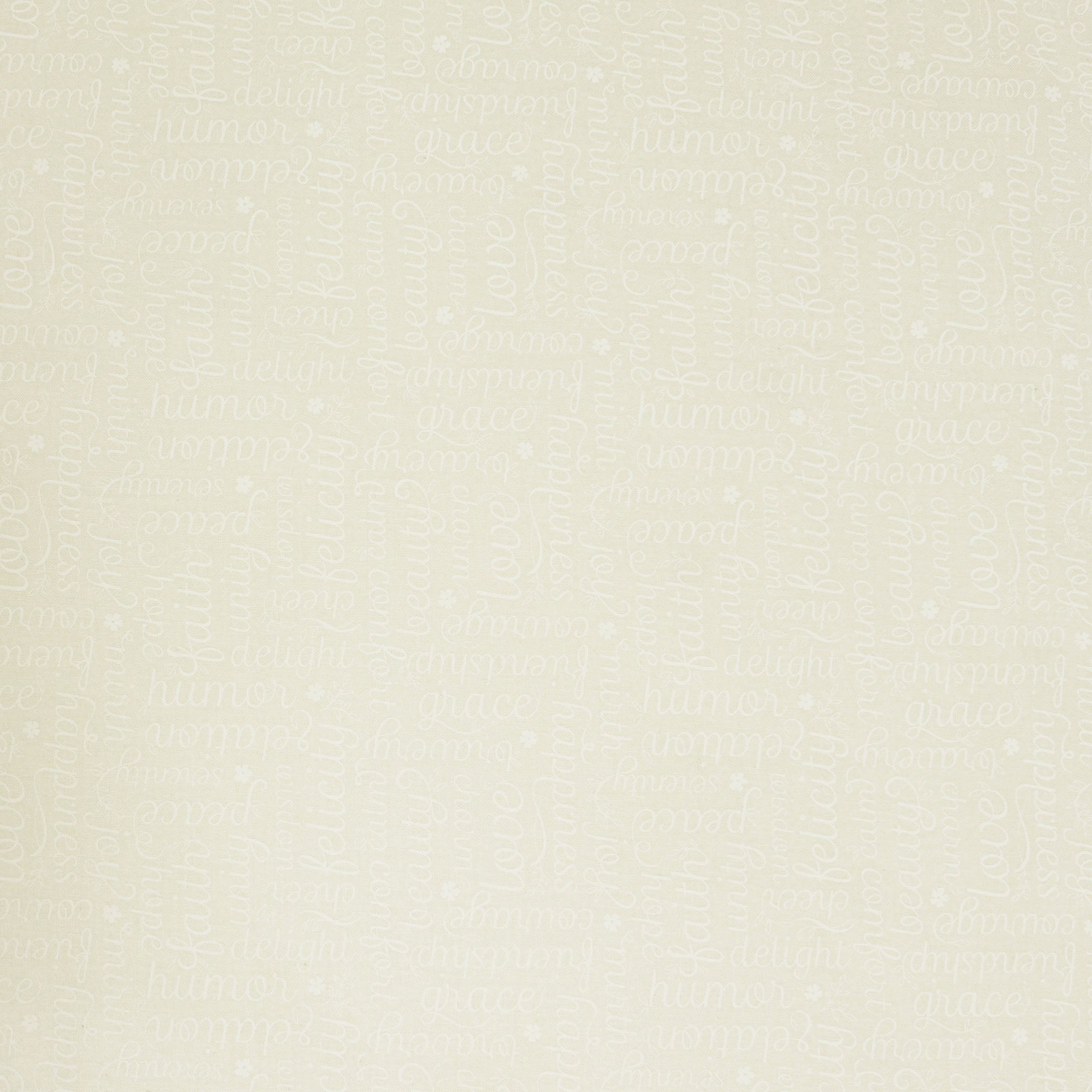 Botanica Fabric Collection - Script White