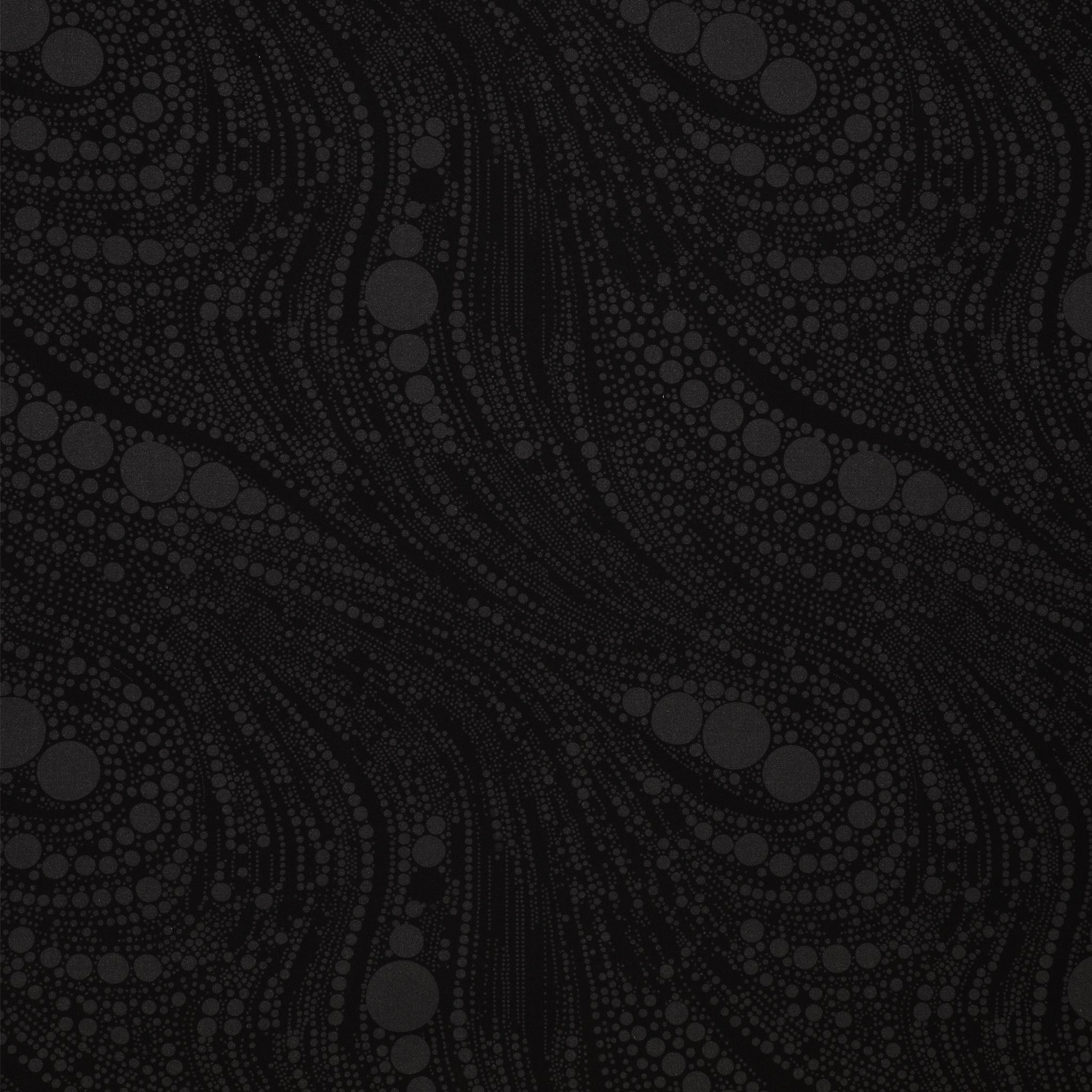 Cat Artistry Fabric Collection - Circled Swirl Black