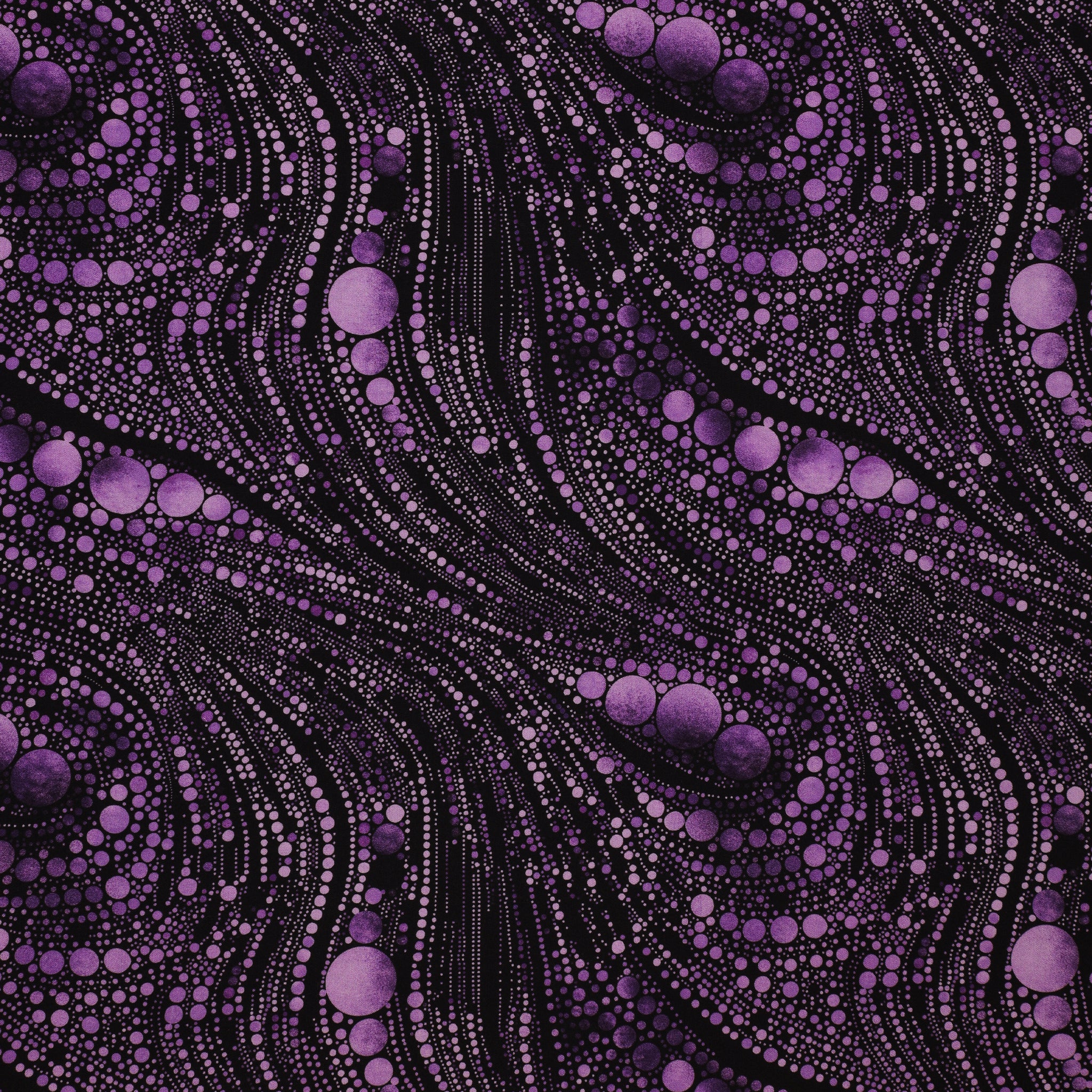 Cat Artistry Fabric Collection - Circled Swirl Purple