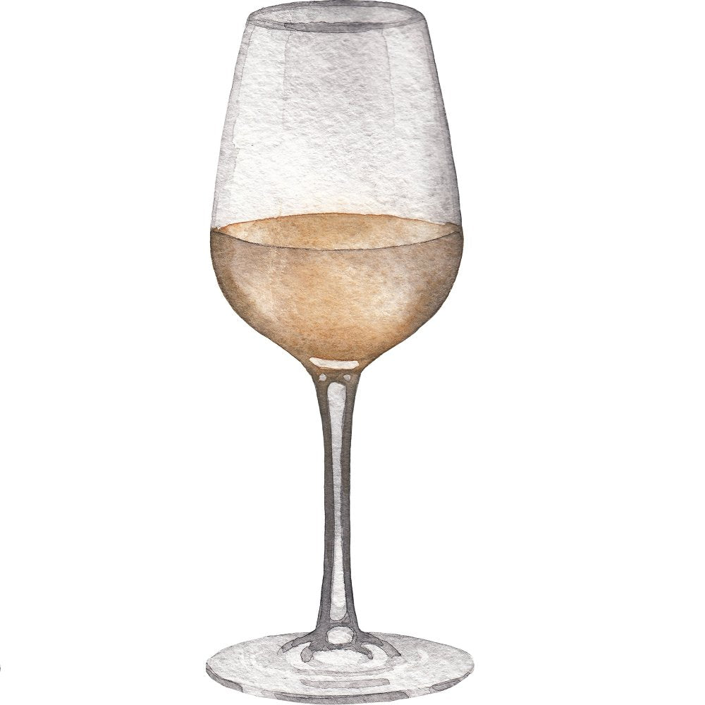 Chardonnay Wine Glass Fabric Panel