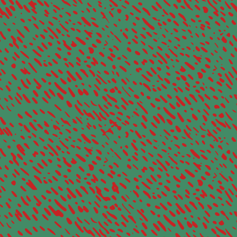 Christmas Gnome Grunge Fabric - Red/Green