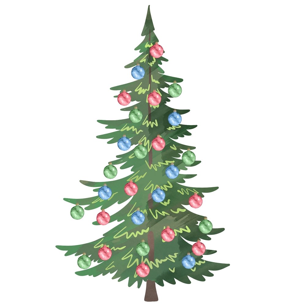 Christmas Tree #3 Fabric Panel