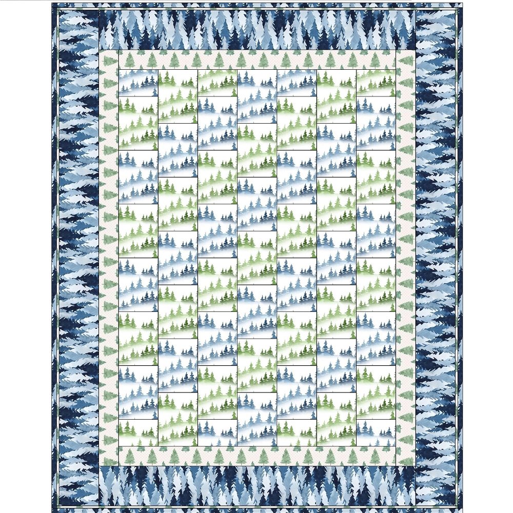 Christmas Tree Lap Quilt - 41 1/2" x 51 1/2"