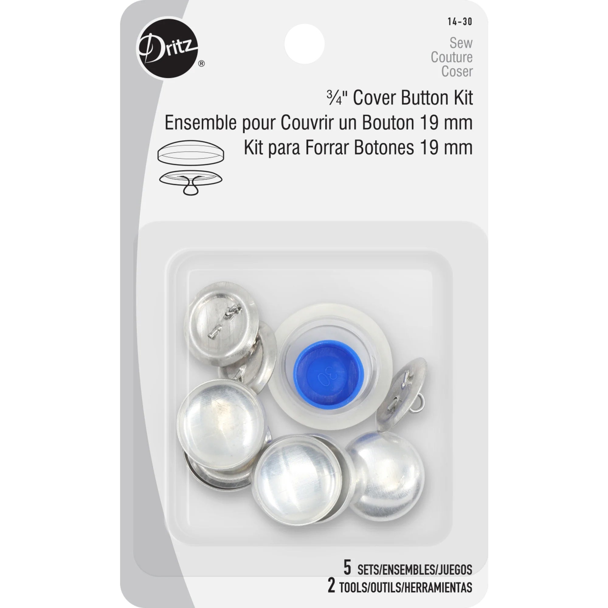 Dritz 3/4" Cover Button Kit
