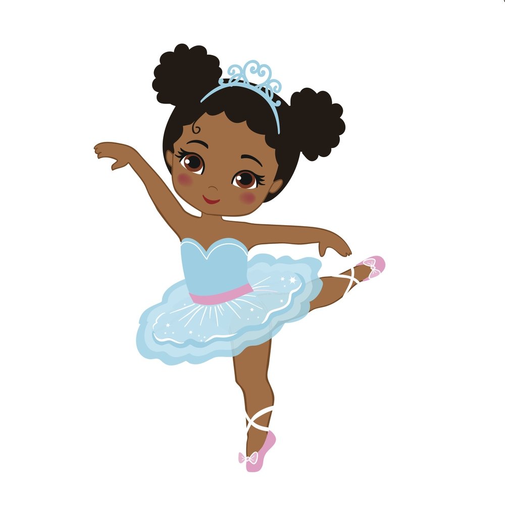 Cartoon Ballerina Fabric Panel