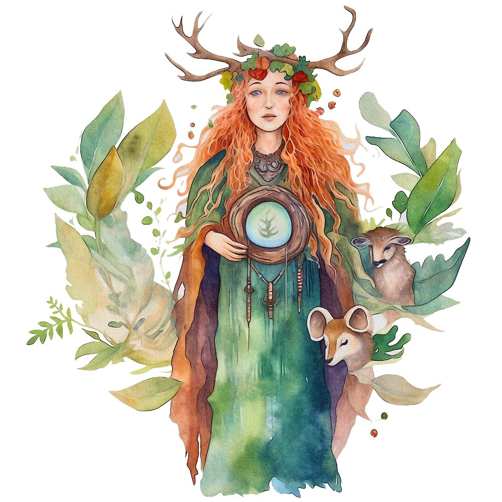 Celtic Dreams Lady of Spring Fabric Panel