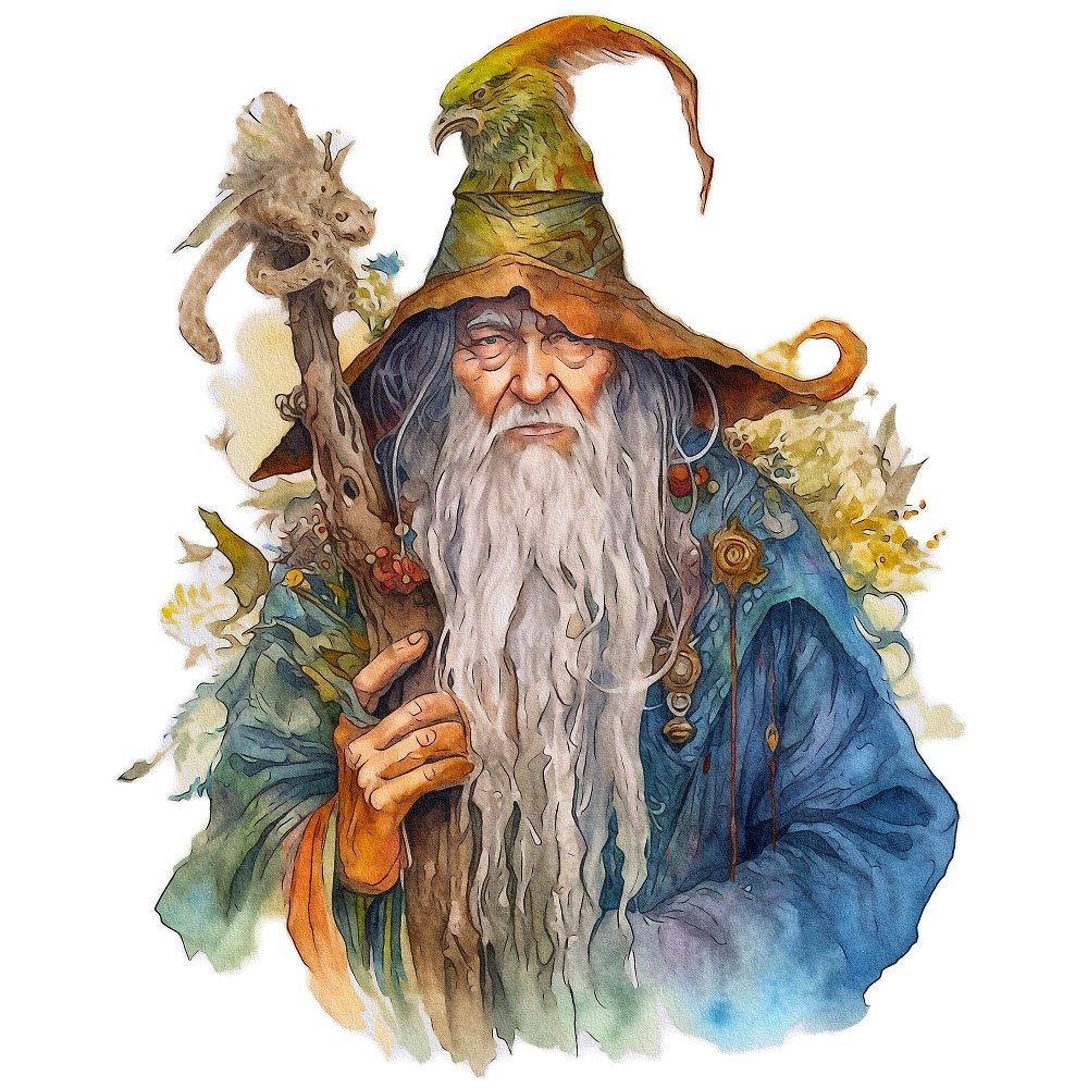 Celtic Dreams Man with Walking Staff Fabric Panel