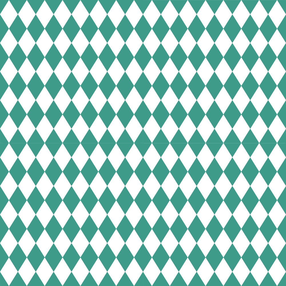 Checkered Diamond Pattern Basics Fabric - Atoll