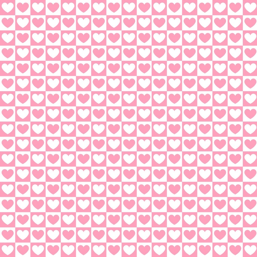 Checkered Heart Fabric