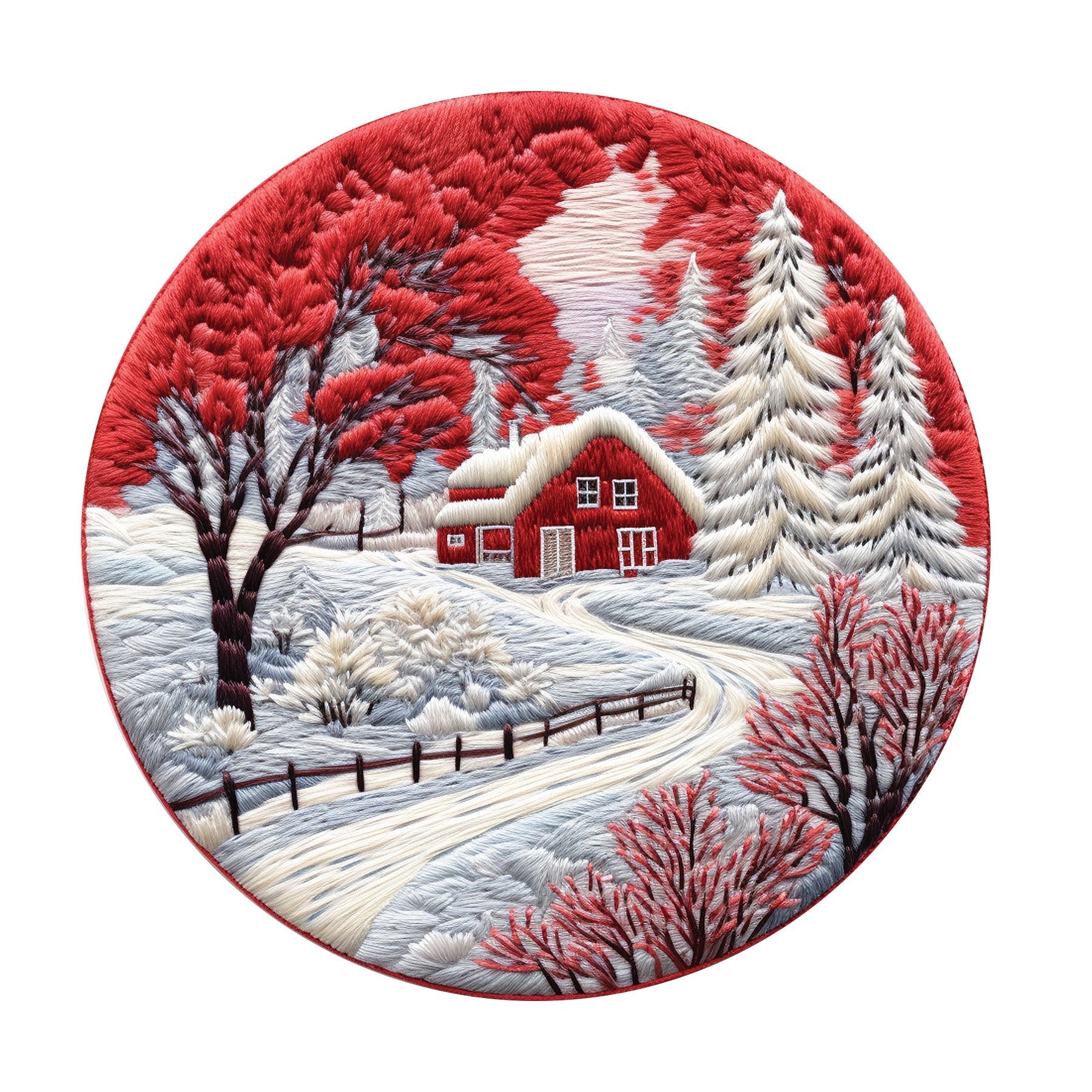 Christmas Ornaments House #2 Fabric Panel