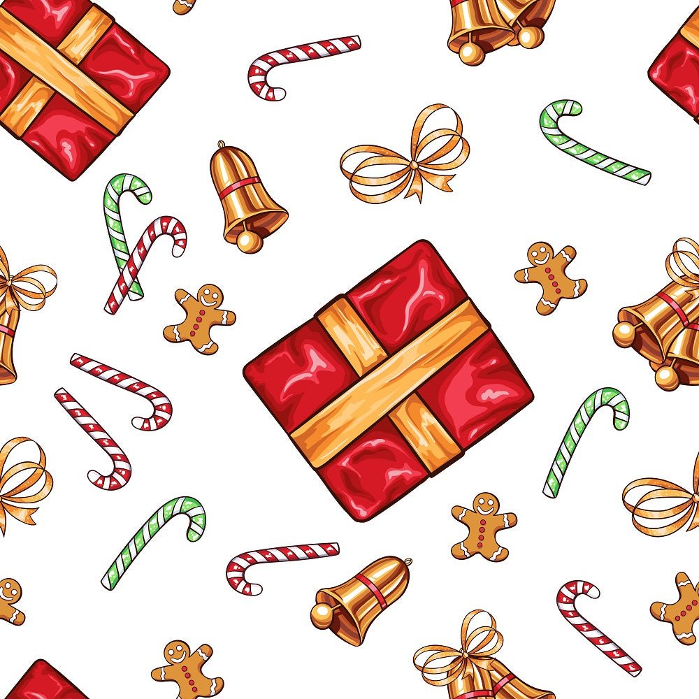 Christmas Party Elements #1 Fabric