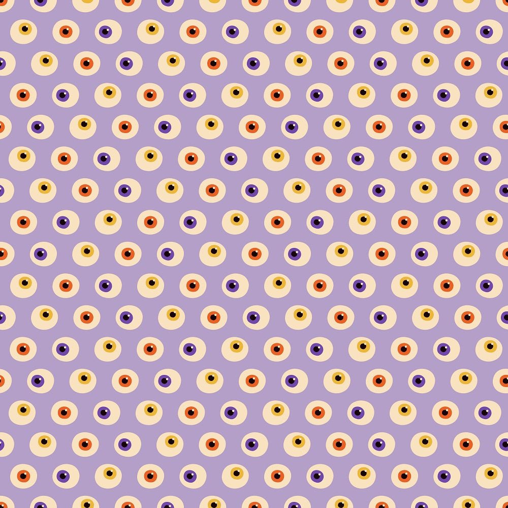 Cartoon Halloween Eyeballs Fabric