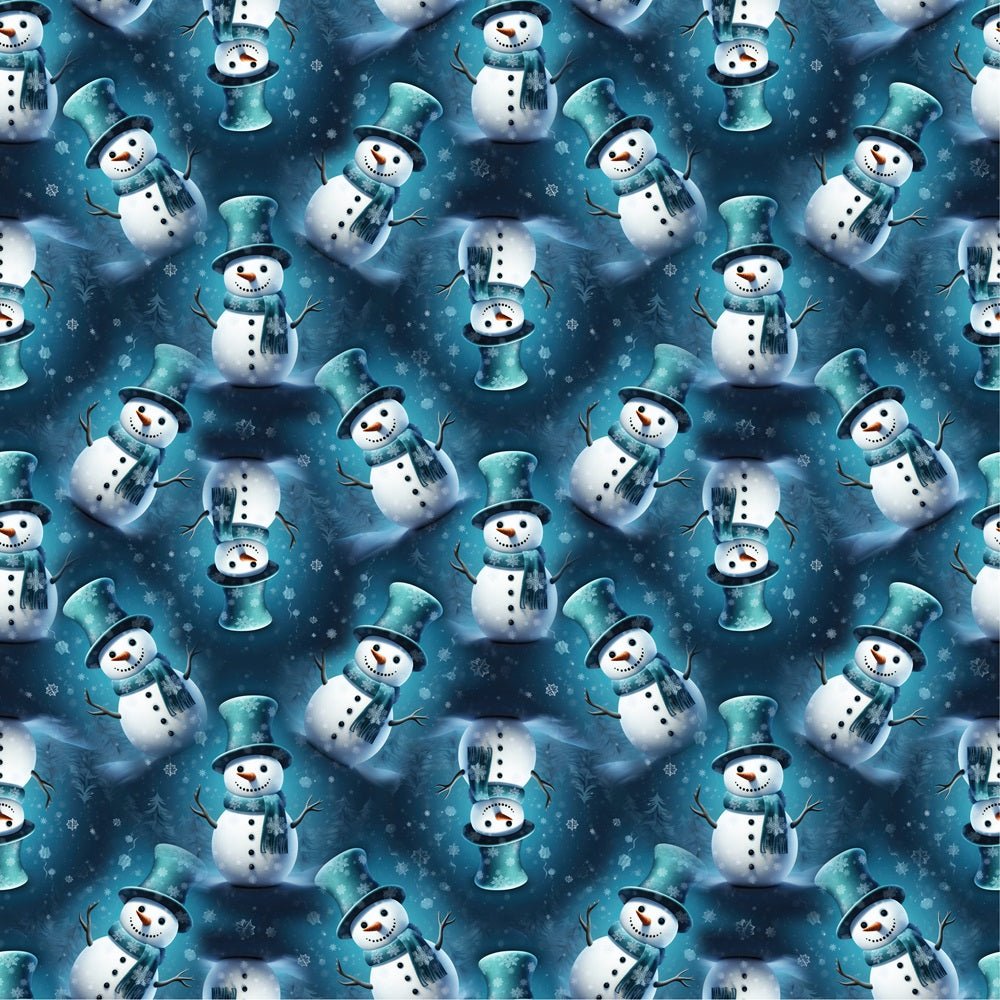 Cartoon Snowmen Fabric