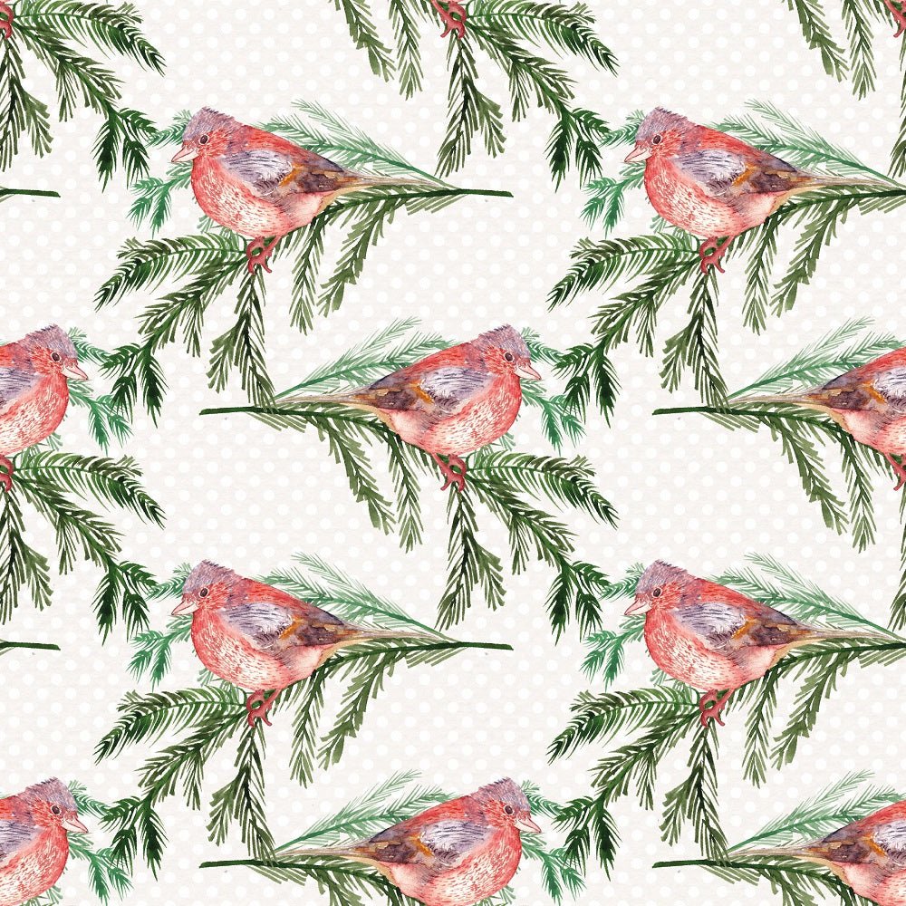 Christmas Joy Birds Fabric