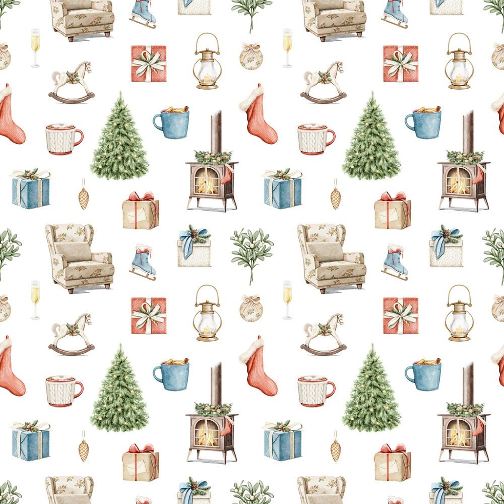 Christmas Little Critters Objects Fabric