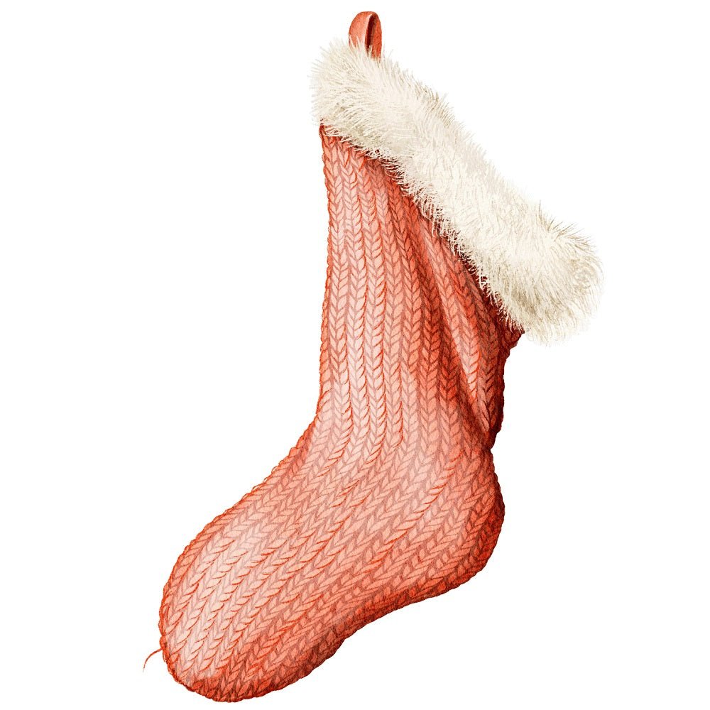 Christmas Little Critters Red Stocking Fabric Panel